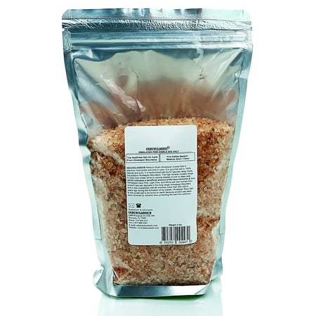 IndusClassic 2 lbs Kosher Pure Natural Halal Unprocessed Himalayan Edible Pink Cooking Medium Grain Salt ( 1mm to 3mm )
