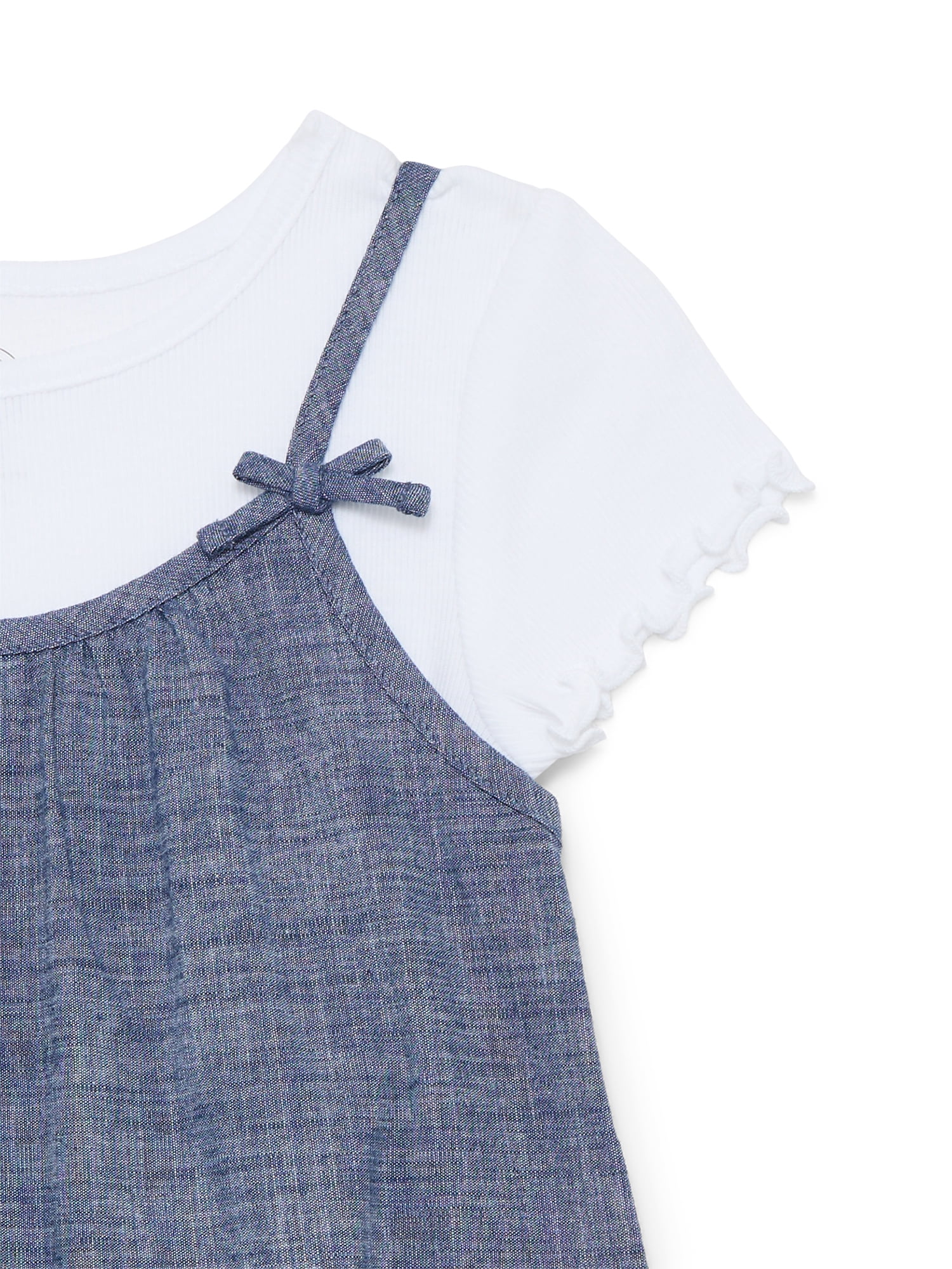 Wonder Nation Girls Cami Dress and Short Sleeve Tee, Sizes 4-18 & Plus