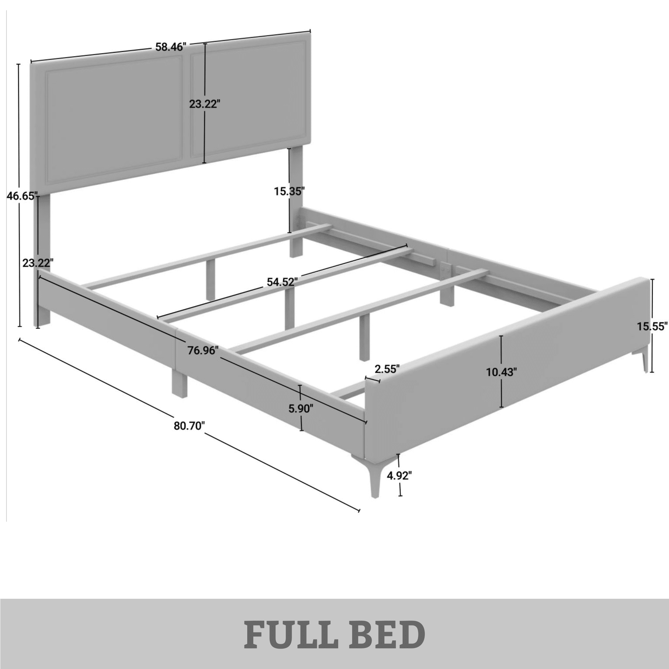 Castle Place Glam Velvet Upholstered Full Bed, Navy Blue