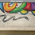 thumbnail image 6 of Ambesonne Retro Place Mats Set of 4, Music Graffiti Hip Hop, Standard Size, Multicolor, 6 of 6