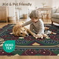 thumbnail image 4 of ODIKA 4'x6' Washable Area Rug Non-Slip, Chair-Friendly, Flatwoven Graphic Men Aesthetic Funky Vintage Casino Motif Anime Dice Alt Playful for Home Office, Under Desk, 4 of 7
