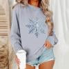 thumbnail image 2 of asdoklhq Christmas Sweaters for Women's Round Neck Hoodless Christmas Printed Casual Loose Sweatshirt Gray XL, 2 of 6