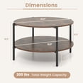 thumbnail image 3 of Gymax Round Coffee Table w/Open Storage Shelf Circle Cocktail Table for Living Rooms, 3 of 10