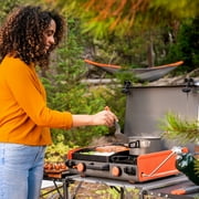 Blackstone Adventure Ready Propane Camping Griddle with Side Burner 14400 BTU Steel 168 Square Inches
