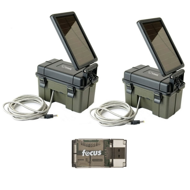 Stealth Cam HME12VBBSLR Trail Cam Solar Auxiliary Power Pack, 2Pack