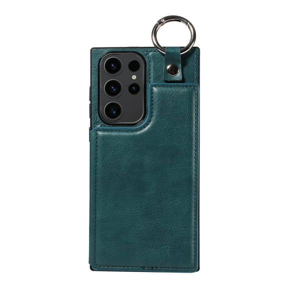 Decase Wallet Case for Samsung Galaxy A22 4G,Premium PU Leather Back Card Slots Kickstand Minimalist Shockproof Slim Phone Cover with Magnetic Closure & Hand Ring,for Samsung A22 4G,green