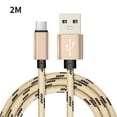 thumbnail image 2 of Methold Cable de carga Micro USB 3A (máx.) 1/2M tipo C Cable de datos de carga rápida Cable de carga tejido de nailon para Cable Teléfono y Comunicación Oro 2 metros, 2 of 6