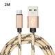 thumbnail image 3 of Cateissary Cable de carga Micro USB 3A (máx.) 1/2M tipo C Cable de datos de carga rápida Cable de carga tejido de nailon para Cable Teléfono y Comunicación Oro 2 metros, 3 of 6