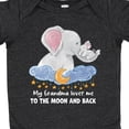 thumbnail image 4 of Inktastic My Grandma Loves Me to the Moon and Back Elephant Family Boys or Girls Baby Bodysuit, 4 of 5