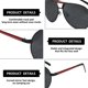 thumbnail image 3 of Gafas de sol de moda con montura grande anti-ultravioleta, gafas de sol retro de sapo, hechas de metal y resina, 3 of 5
