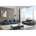 thumbnail image 6 of American Eagle Furniture 4-Seater Full Leather/Wood Sofa in Navy Blue, 6 of 8