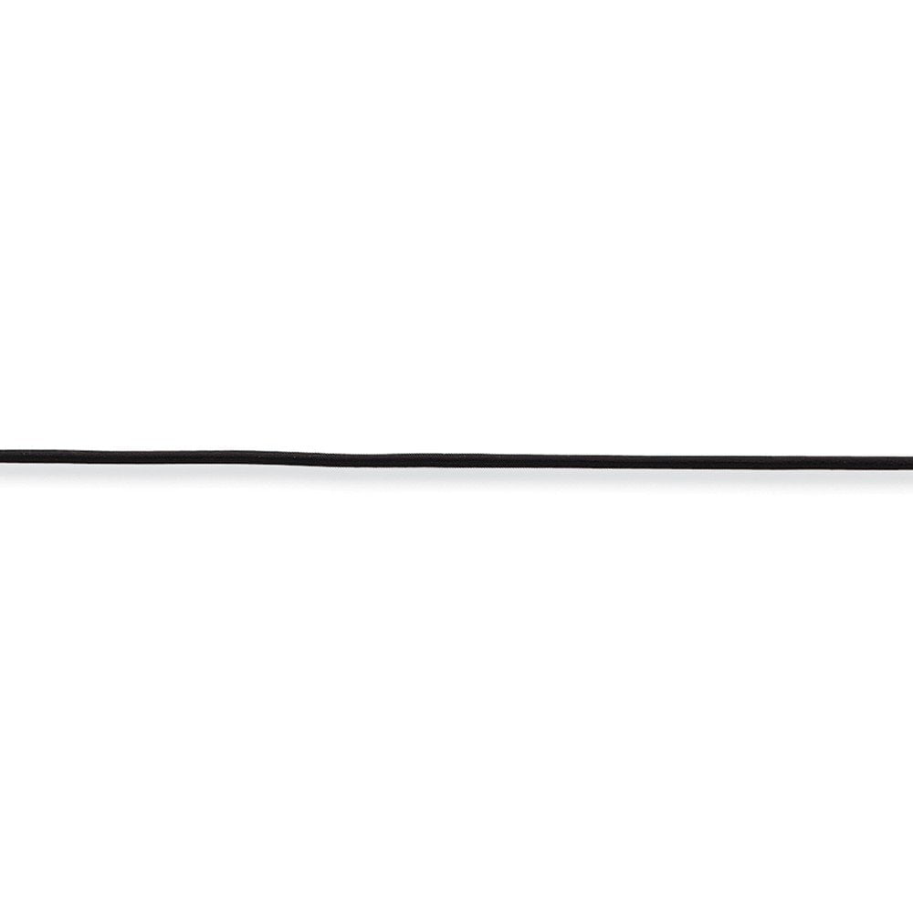 925 Sterling Silver 1.5mm Black Leather Cord Necklace 16 Inch