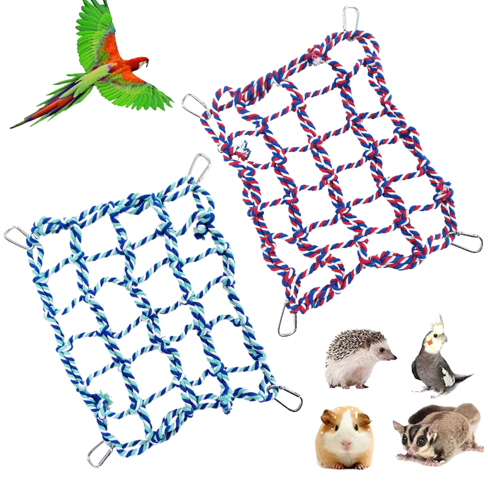 CHBORLESS 2 Pcs Bird Rope Net Rat Hamster Small Animal Climbing Ladder