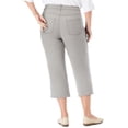 thumbnail image 2 of Woman Within Plus Size Stretch Denim Five-Pocket Capri Jeans, 2 of 6