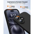 thumbnail image 4 of KOMI Designed for iPhone 16 Case,Shockproof Liquid Silicone Protective Phone Case with Soft Anti-Scratch Microfiber Lining Ultra Slim Drop Protection Phone Cover 6.1 inch Black, 4 of 5