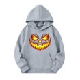 thumbnail image 6 of Grblisyd Girls Hoodies Sweatshirt Casual Sport Clothing for Kids Fashion Pumpkin Face Trendy Hooded Pullover 6-13 Years Old Fall Outfit, 6 of 6