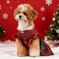 thumbnail image 2 of Dalrosia Plaid Christmas Dog Dress with Big Bowtie Classic Puppy Clothes Holiday New Year Dog Outfit Pet Costume for Small Dogs Cat Apparel, 2 of 7