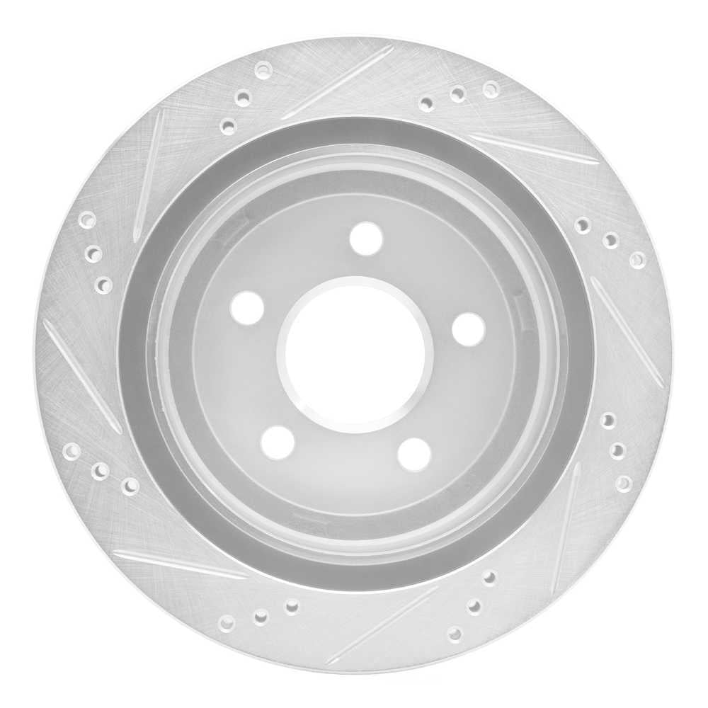 Dynamic Friction Company 631-52013R DFC Brake Rotor - Drilled And Slotted - Silver