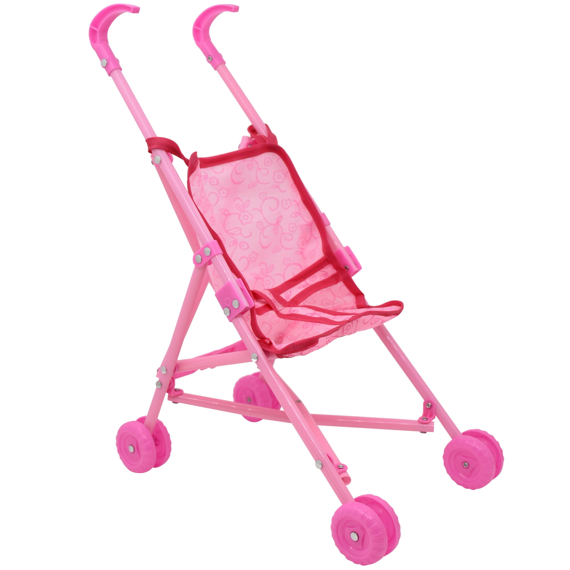 Little Darlings: Out For A Stroll - Cupcake Lollipop Pink & Blue Outfit - 12" Baby Doll & Foldable Toy Stroller, Soft Body, Treats Design, Kids Age 3+