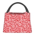 thumbnail image 1 of Disketp Red Hibiscus Flower Bolsa Térmica Estampada, Bolsa Térmica Aislante para Almuerzo, Playa y Campamento, 1 of 6
