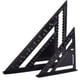 thumbnail image 1 of 2 piezas Triángulo Ángulo cuadrado Regla Transportador Herramienta de medición de aleación de aluminio de alta precisión Herramienta cuadrada de carpintero cuadrada de aluminio Negro 17 cm y 30 cm, 1 of 5