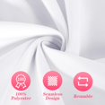 thumbnail image 2 of TANIASH 6 Packs Nappe Ronde Blanche -90inch, 100% Polyester Tissu Vêtements de Table Lavables pour Mariage / Fête, 2 of 5