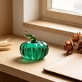 thumbnail image 4 of Hand-Blown Glass Pumpkin Figurine, Transparent Fall Harvest Tabletop Decor for Thanksgiving Home, 4 of 6