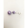 thumbnail image 4 of Clip on silver & purple 5 strand pearl necklace & earring set, 4 of 4