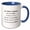 Blue/White, variant on 3drose, 64 Years of Marriage 64th Wedding Anniversary in Months Days Hours, 11oz Two-tone Red Mug