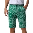 thumbnail image 1 of Pantalones cortos gráficos INSPIRE CHIC impresos para hombres, verano retro, frente plano, bohemio, florales, 36 verde, 1 of 5