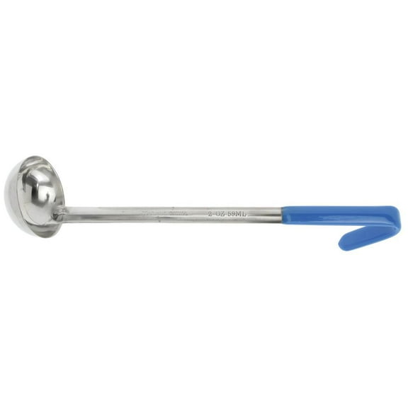 HUBERT Ladle 2 oz Stainless with Blue Handle - 12"L