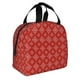 thumbnail image 2 of Easygdp Red White Snowflakes Bolsa Térmica Premium - Tela Oxford Impermeable, Gran Capacidad, Bolsillo Frontal, Unisex para Trabajo, Escuela, Actividades al Aire Libre y Picnics, 2 of 8