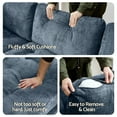 thumbnail image 6 of Advwin Oversized Modular Sectional Sofa, 5 Seat Plush Chenille Couch with Thick Cushions, Modern Comfy Convertible L Shaped Sleeper Sofa Bed for Living Room, Blue, 6 of 10