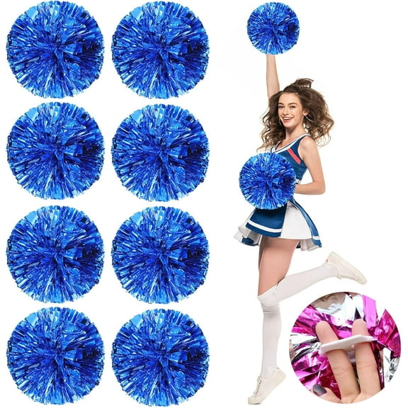 Cheerleader ponpon, Cheerleading Pom Poms, Premium Metallic Pom Poms Set Cheering Hand Flowers Handle Dance Pom Poms Cheering Squad Pompoms for Football Basketball Cheers