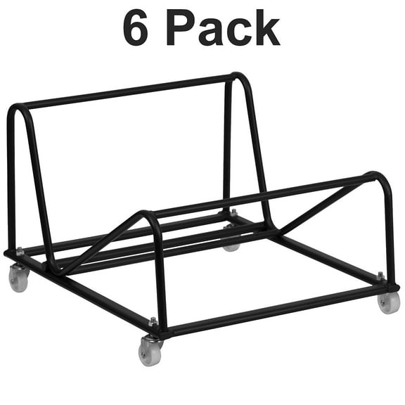 Flash Furniture 6 Pack Sled Base Stack Chair Dolly