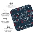 thumbnail image 3 of Honeii Navy Blue Geometric print Leather Coaster Set of 4, ideal for safeguarding your furniture from drinks spills and effortless cleanup-Square, 3 of 6