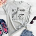 thumbnail image 2 of Sky Camel Shirt, Unisex Women's Men's Shirt, Funny Giraffe Shirt, Safari Shirt, Heather Ash, Small, 2 of 6