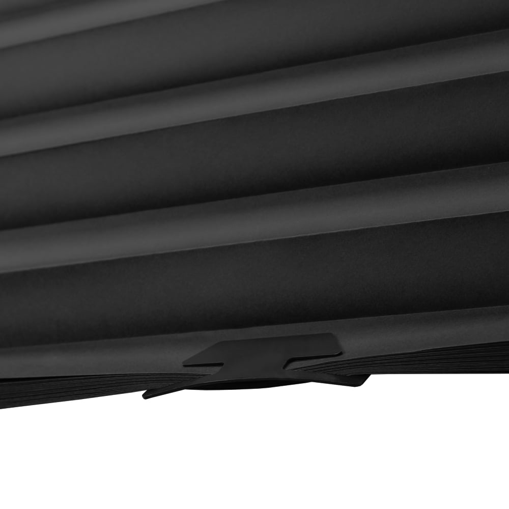 Lumi Blackout Cordless (EZ-Clip) Paper Temporary Pleated Shades, 36" x72", Black (6-Pack)