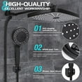 thumbnail image 6 of Shower Head 12'' High Pressure Rain Shower Head Combo, Filtered Handheld with 10 Water Spray, 3-Way Diverter Extension Arm Rainfall Showerhead, Adjustable Shower head with Anti-Clog Nozzles, 6 of 16