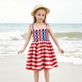 thumbnail image 2 of Toddler Girls 4th of July Dresses Floral Print Summer Dress With Adjustable Ties Size 1-6T, 2 of 6