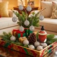 thumbnail image 5 of 1Pack Christmas Ball, 2.76 in Sequin Pearl Christmas Ball Ornaments, Christmas Tree Decorations, Christmas Indoor Outdoor Decorations, Hanging Baubles for Xmas Tree, Wreath & Holiday (Gold), 5 of 6