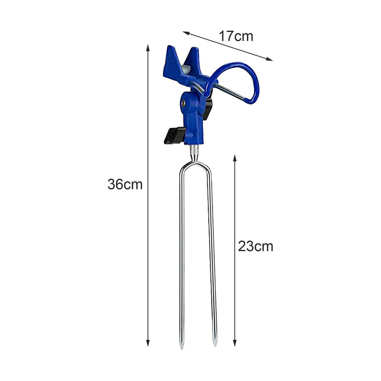 Ground Fishing Rod Holder Stand Adjustable Fish Rods Support Blue