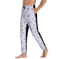 thumbnail image 3 of Pofeuu Stripes and Sprigs of Lavender Print Sweatpants for Men, Men's Lounge Pants, Men's Athletic Pants, Men's Sweat Pants with Pockets-X-Large, 3 of 5