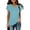 Sky Blue, variant on Women's V-Neck Crossover Summer Tops - Puff Sleeve Short Sleeve & Lightweight Fabric for Everyday Casual Wear