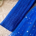 thumbnail image 6 of Razzly Child Girls Long Sleeve Dress with Bow Star Sequin Netting Holiday Party Formal Occasion Winter Fall Outfit for Toddler Kids 3-7 Years(Blue,5-6 Years), 6 of 8