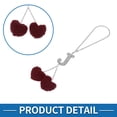thumbnail image 5 of Unique Bargains 1 Pcs Metal Rhinestone Faux Diamond Car Rear View Mirror Pendant Accessories Car Hanging Ornament Wine Red, 5 of 6