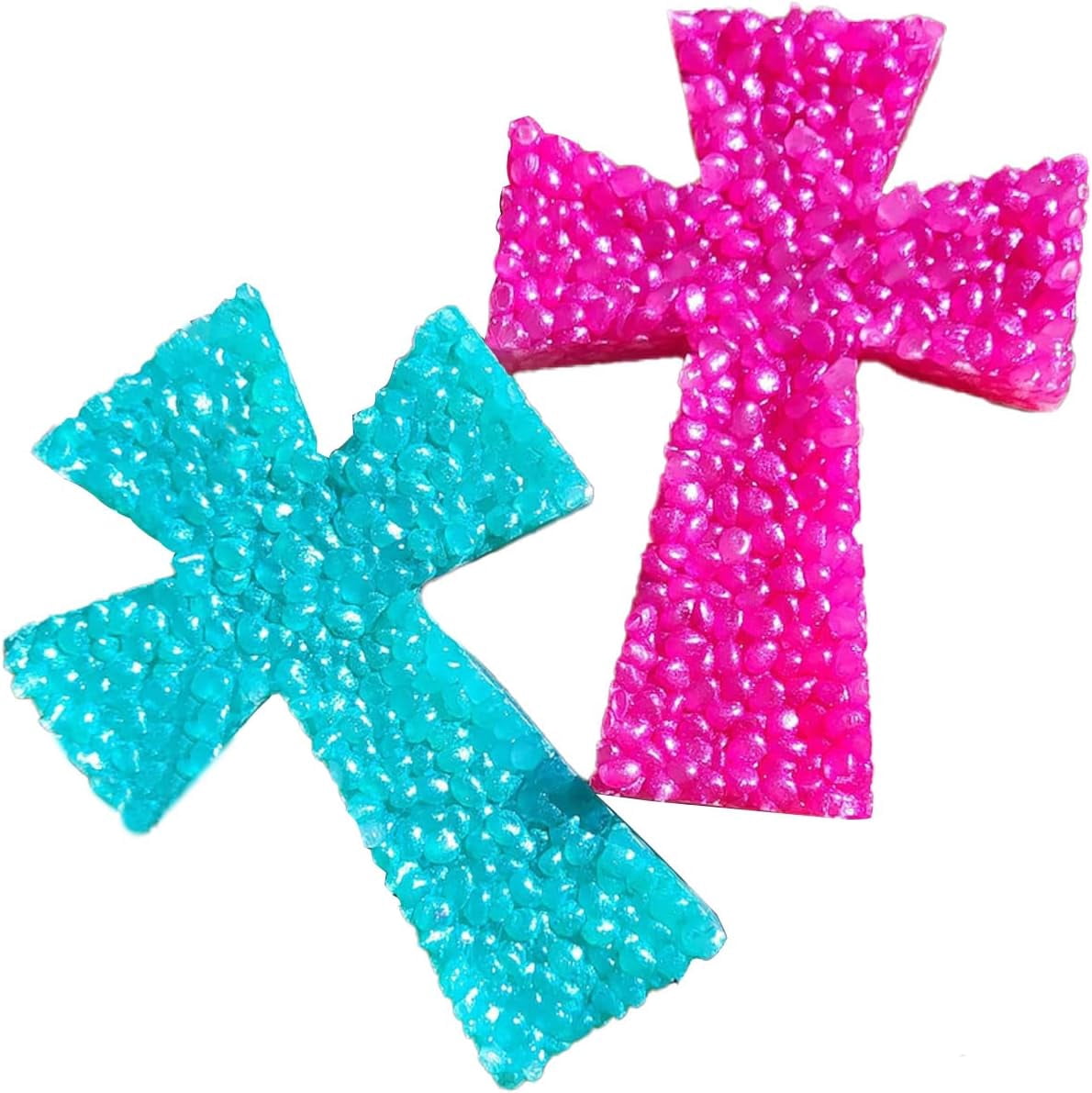 FRESHIE MOLDS Cross Car Freshie Mold, Large Silicone Epoxy Resin Mold For Car Freshener Aroma Beads, Wax Melts, Soap, Candle Making, And Clay Crafts, Cross Shape