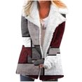 thumbnail image 2 of Puntoco Chaqueta De Mujer Moda para Mujer Abrigo con Botones De Felpa De Manga Larga con Bolsillo Abrigo/Chaqueta Informal Sin Sombrero De Manga Larga Liquidación De Navidad Puntoco Puntoco-3395, 2 of 6