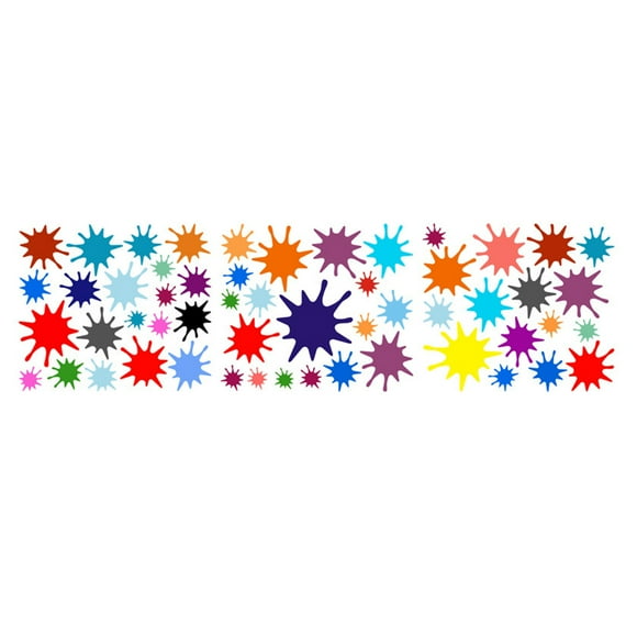 Colorful Wall Decal Watercolor Paint Splatter Wall Sticker Home Wall Art Decor