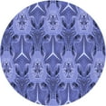 thumbnail image 1 of Ahgly Company Machine Washable Indoor Square Transitional Sky Blue Area Rugs, 3' Square, 1 of 7